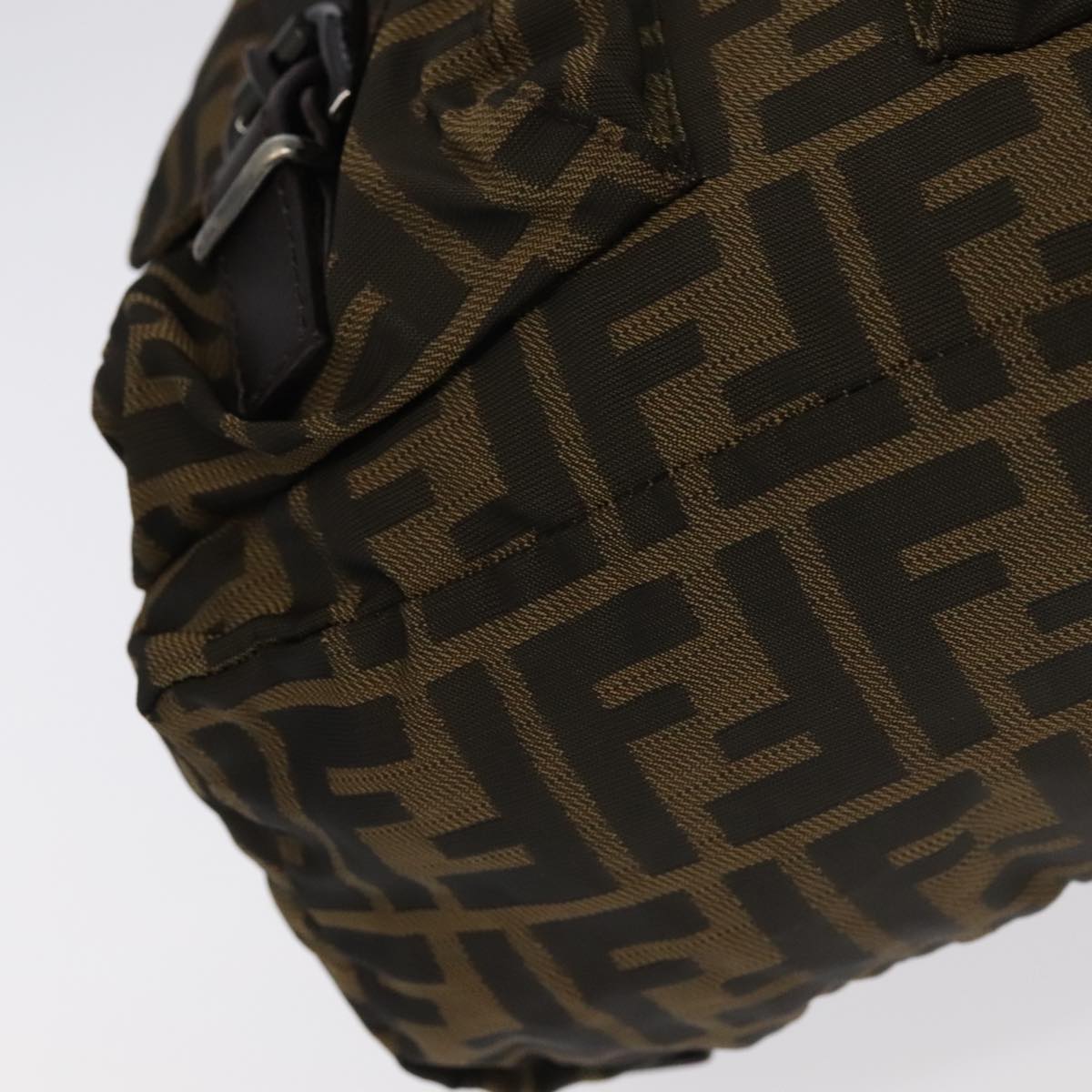 FENDI Zucca Canvas Backpack Brown Black Gold 106544