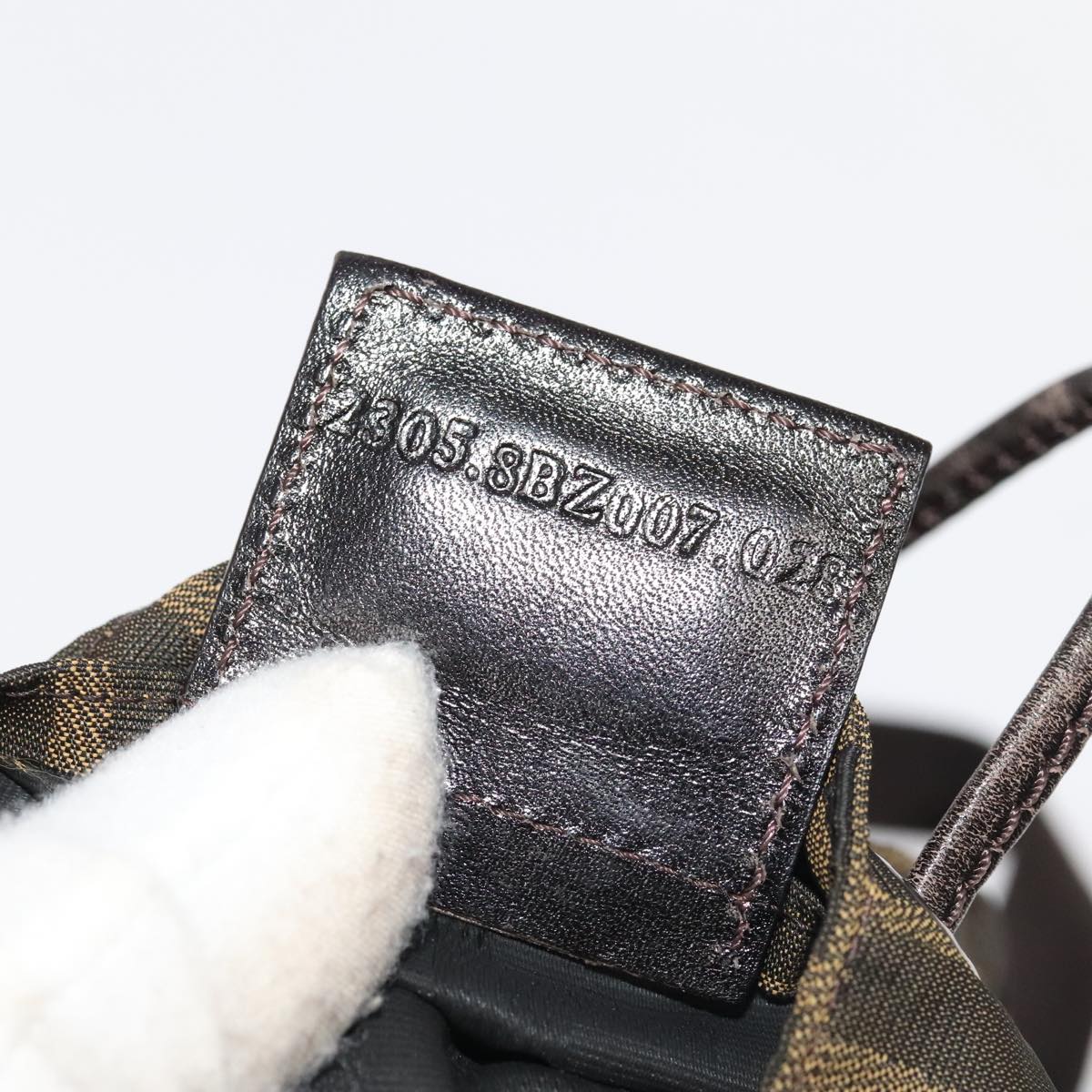 FENDI Zucca Canvas Backpack Brown Black Gold 106544