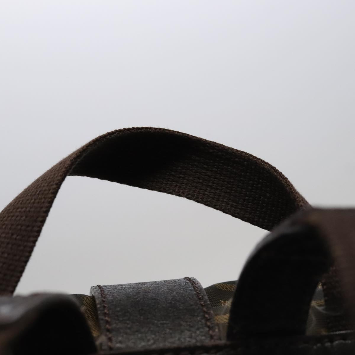 FENDI Zucca Canvas Backpack Brown Black Gold 106544