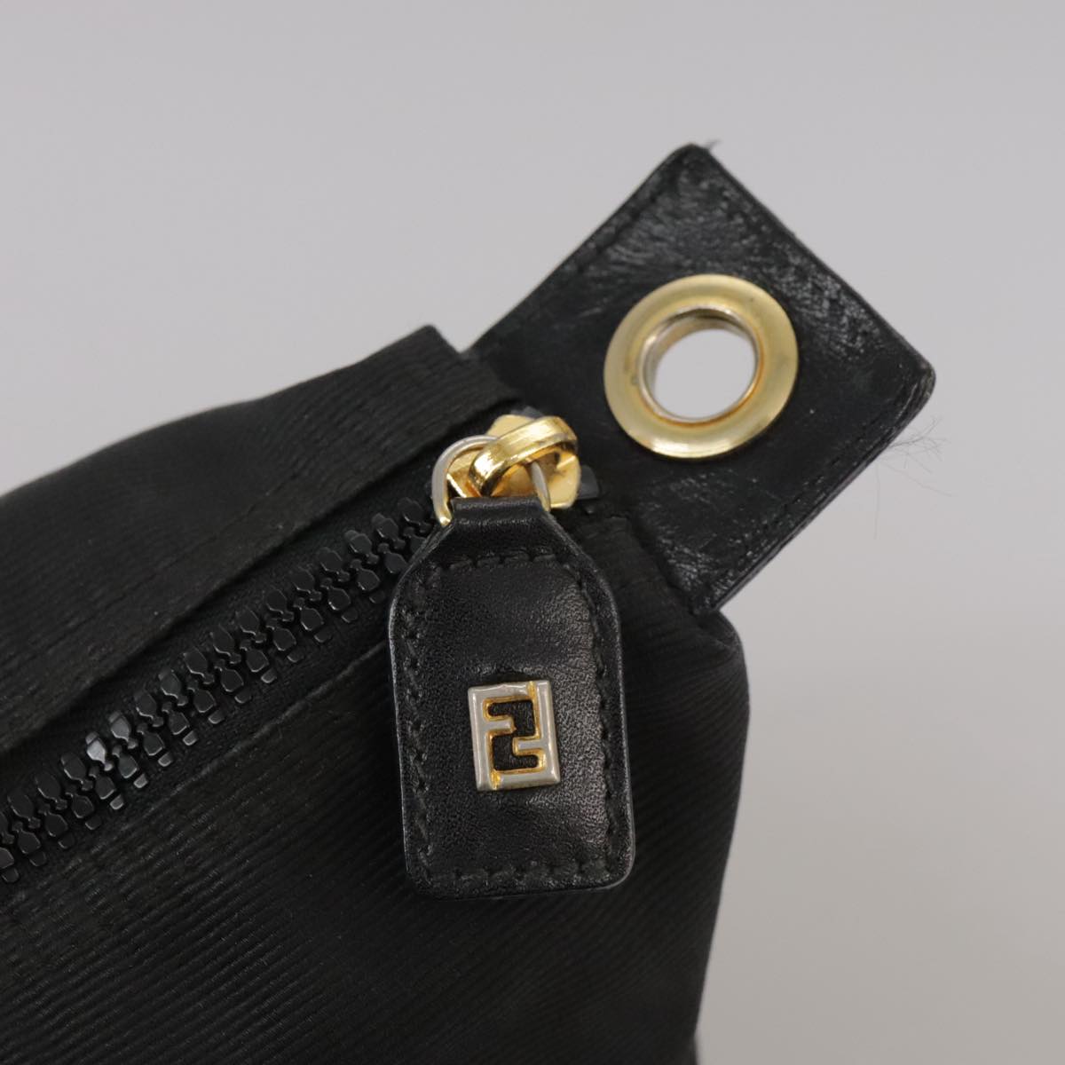 FENDI Hand Bag Canvas Black 106592