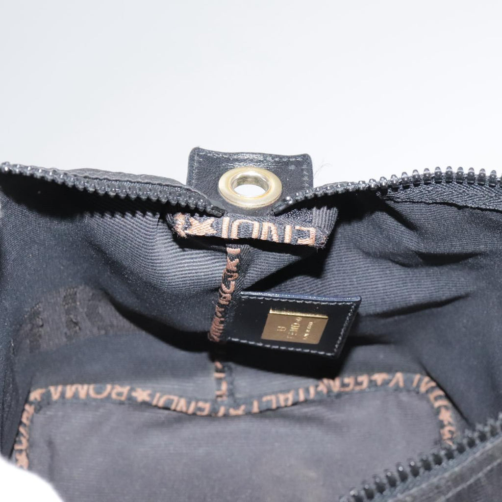 FENDI Hand Bag Canvas Black 106592