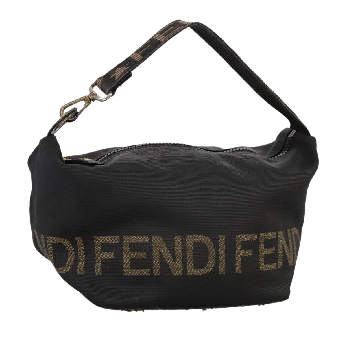 FENDI Hand Bag Canvas Black 106592