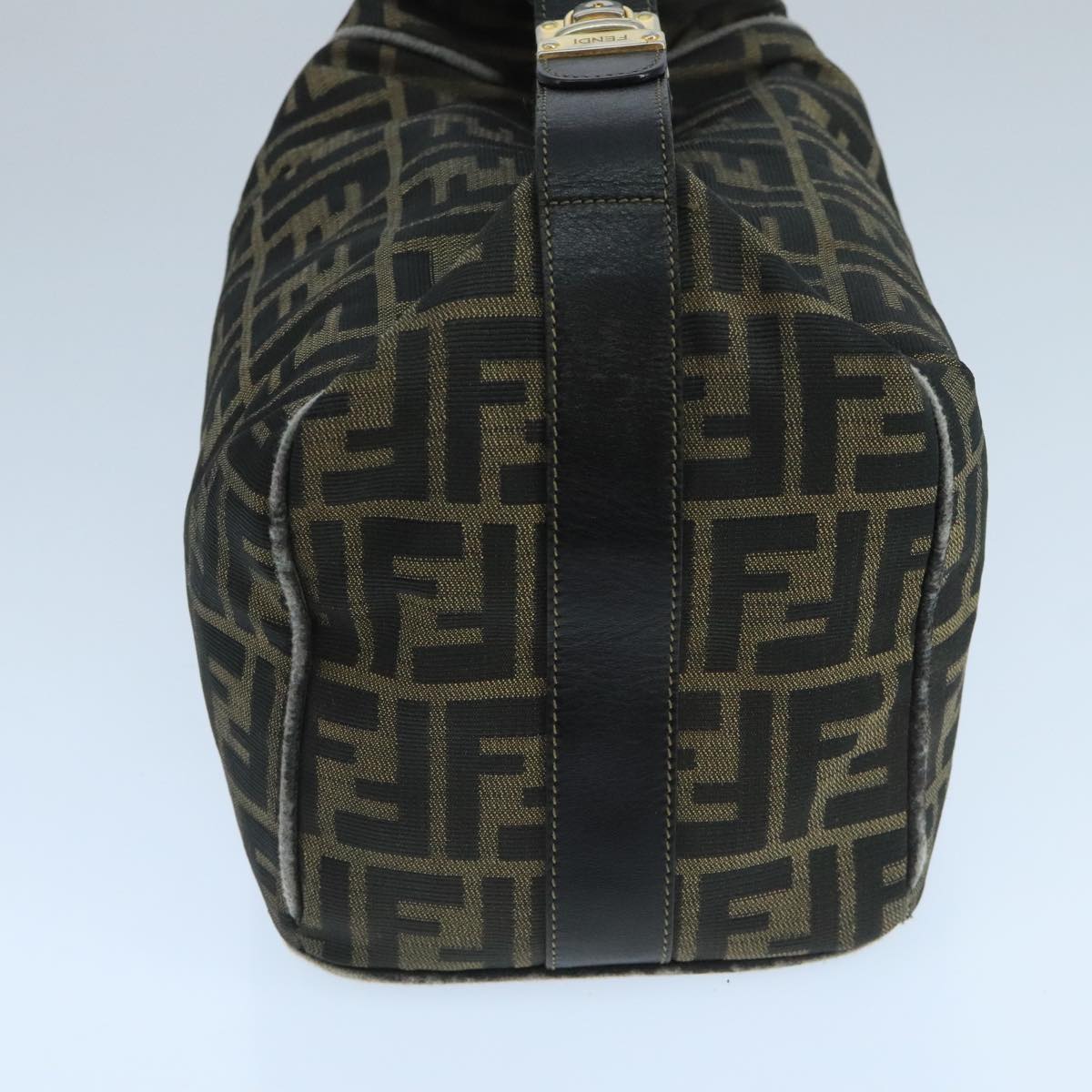 FENDI Zucca Canvas Vanity Pouch Brown Black 106597
