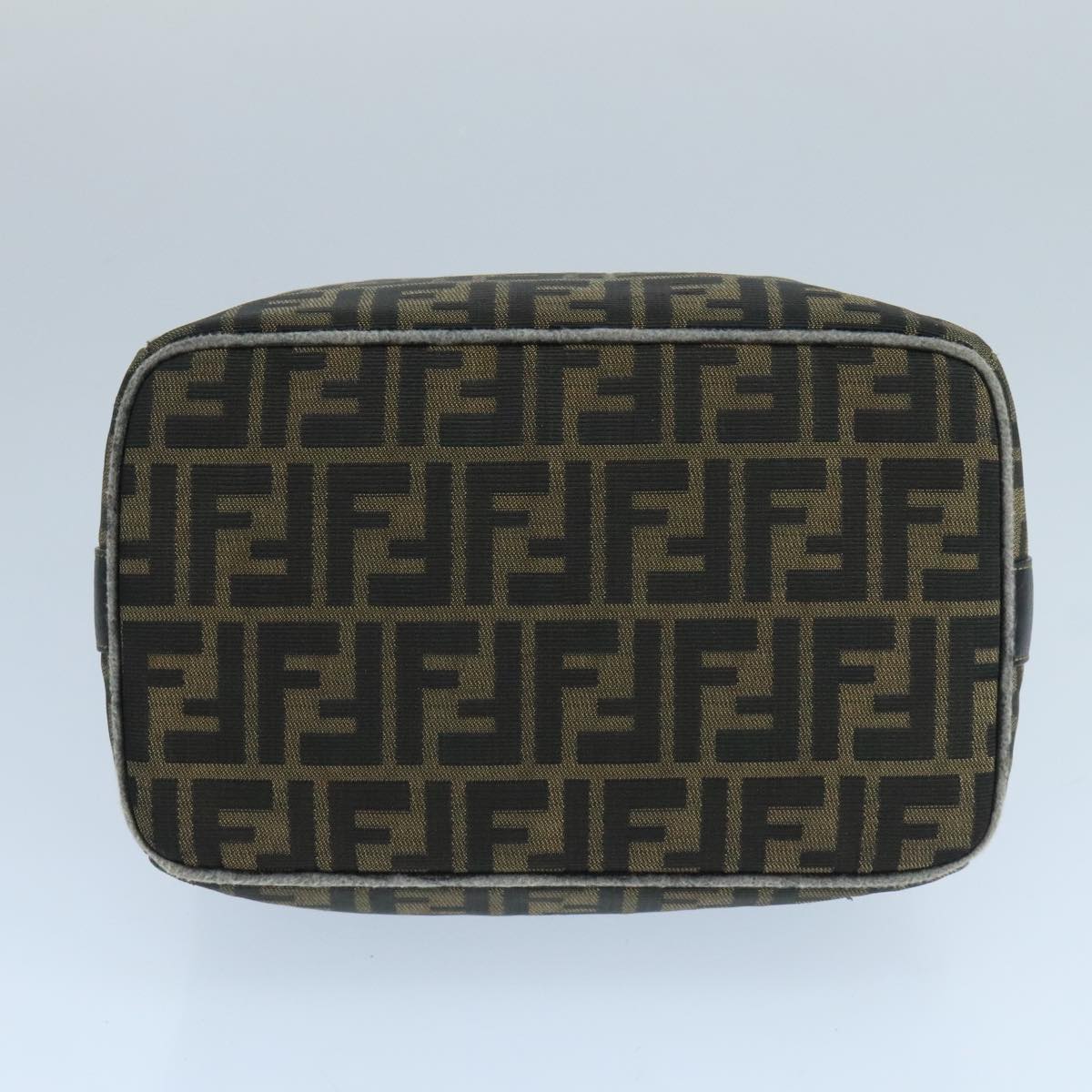 FENDI Zucca Canvas Vanity Pouch Brown Black 106597