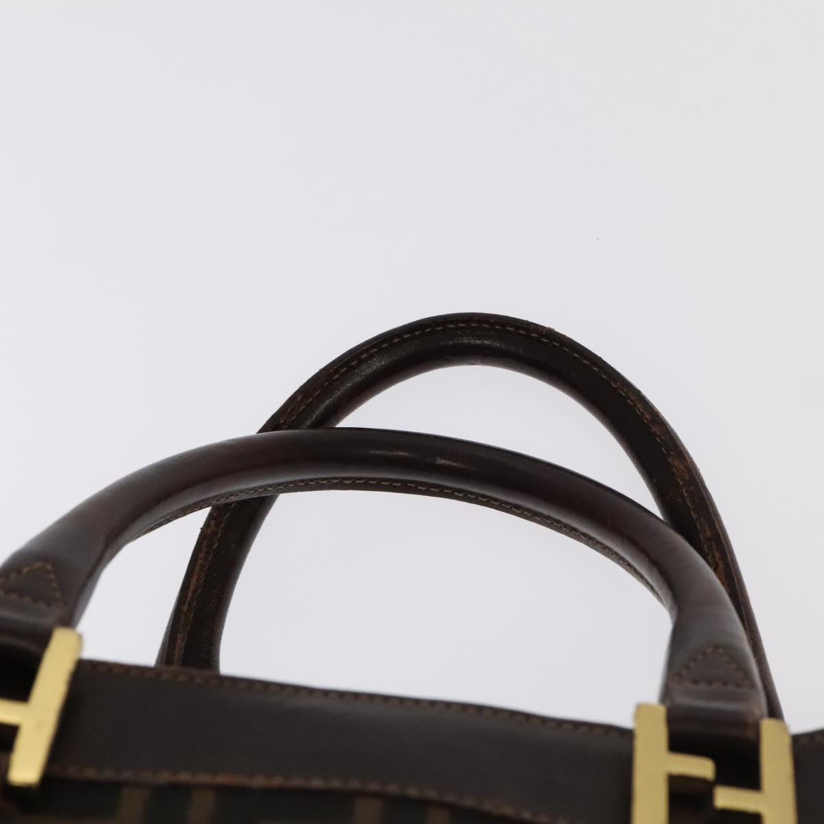 FENDI Zucca Canvas Hand Bag 2way Brown Black 106633