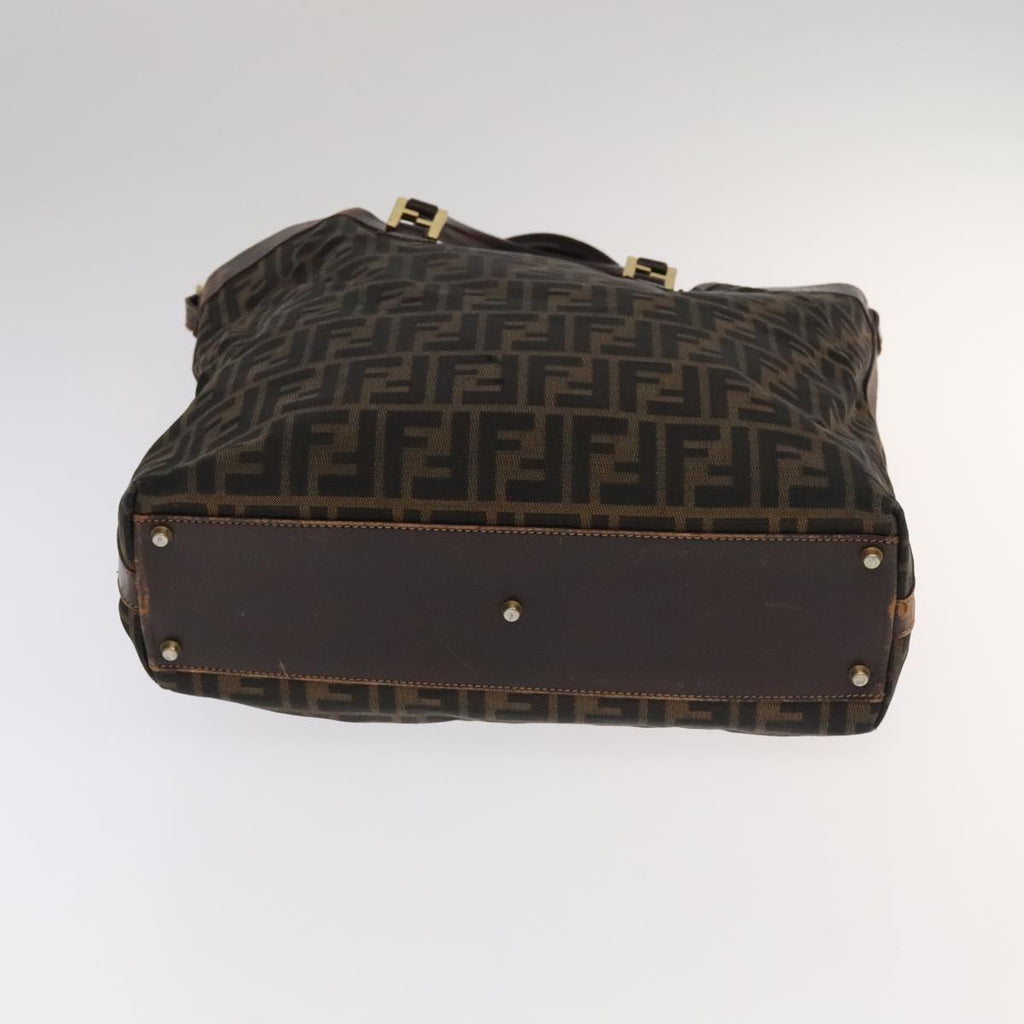 FENDI Zucca Canvas Hand Bag 2way Brown Black 106633