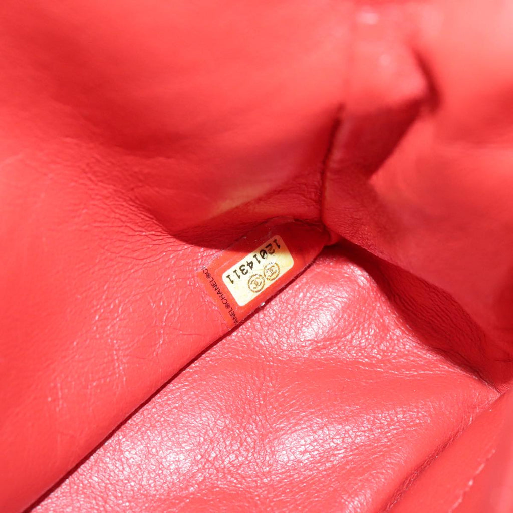 CHANEL Matelasse Chain Shoulder Bag Tweed Red CC 106727A