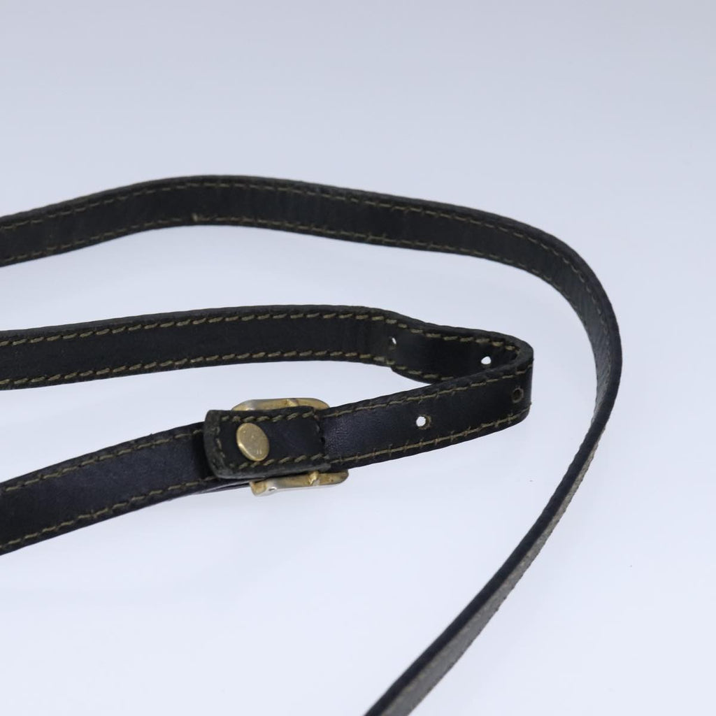 FENDI Zucca Canvas Shoulder Bag PVC Khaki Black Gold 106832