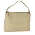 CHANEL Wild Stitch Matelasse Shoulder Bag Leather Beige Gold CC 106837