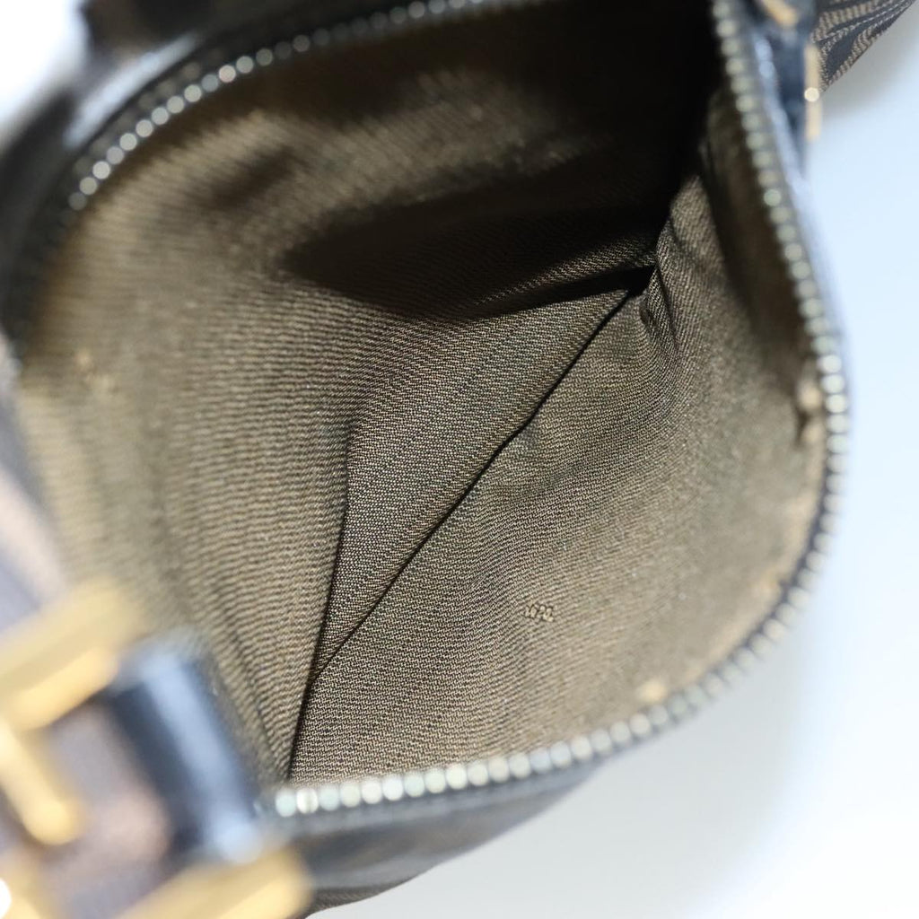 FENDI Zucca Canvas Shoulder Bag Brown Black 106963