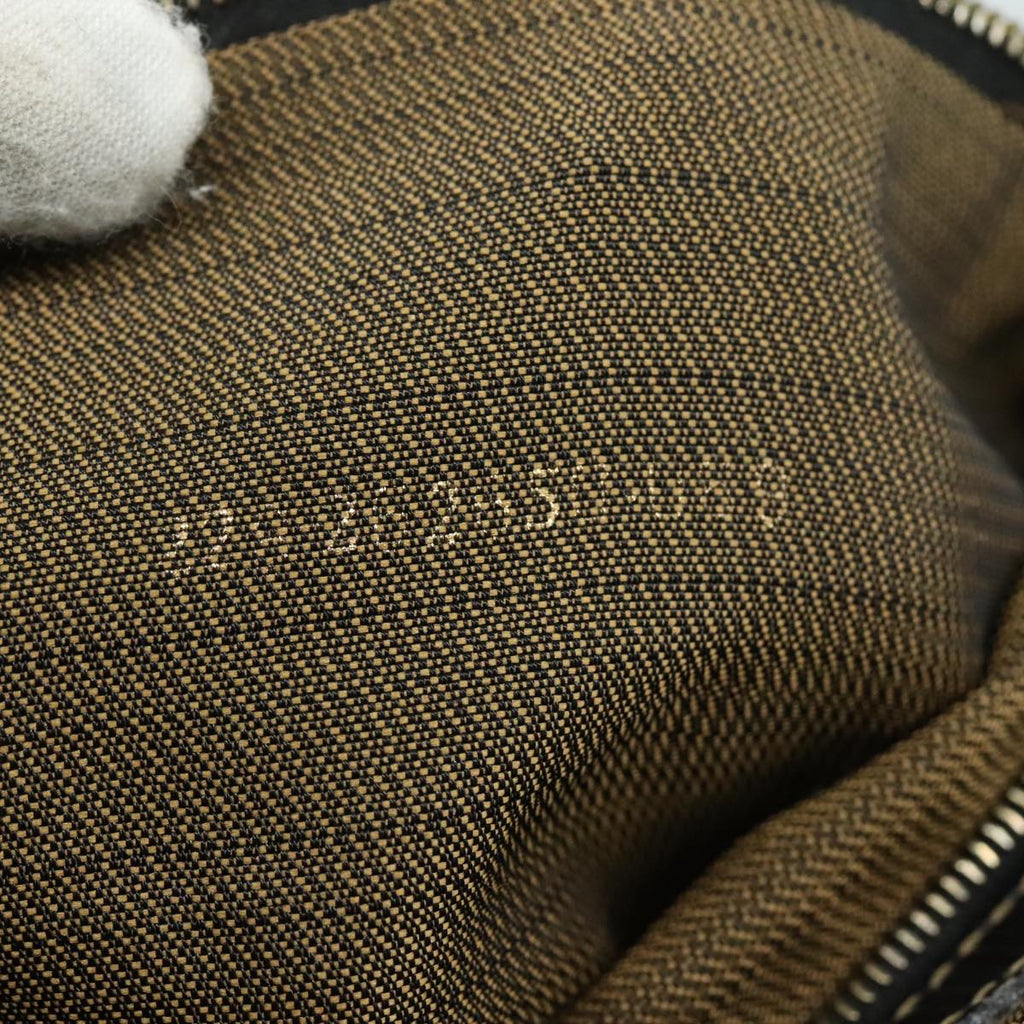 FENDI Zucca Canvas Shoulder Bag Brown Black 106963