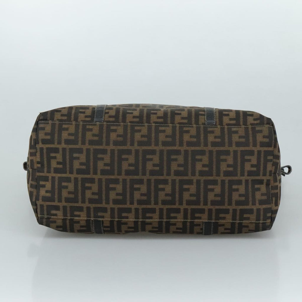 FENDI Zucca Canvas Shoulder Bag Brown Black 106963