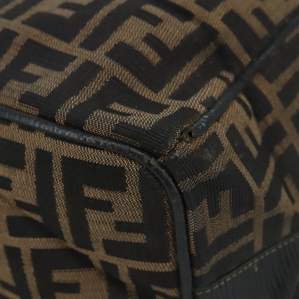 FENDI Zucca Canvas Vanity Pouch Brown Black 107277