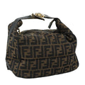 FENDI Zucca Canvas Vanity Pouch Brown Black 107277