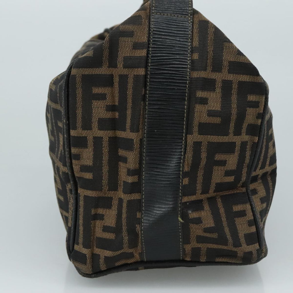FENDI Zucca Canvas Vanity Pouch Brown Black 107277