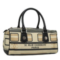 CHANEL Central Station Hand Bag Leather Beige CC 107503