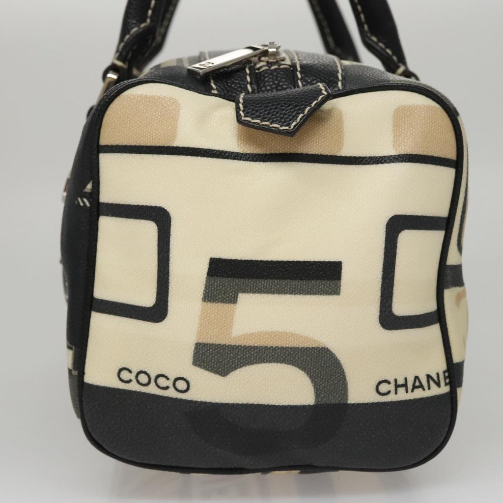 CHANEL Central Station Hand Bag Leather Beige CC 107503