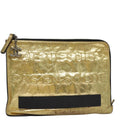 CHANEL Clutch Bag Leather Gold CC 107504