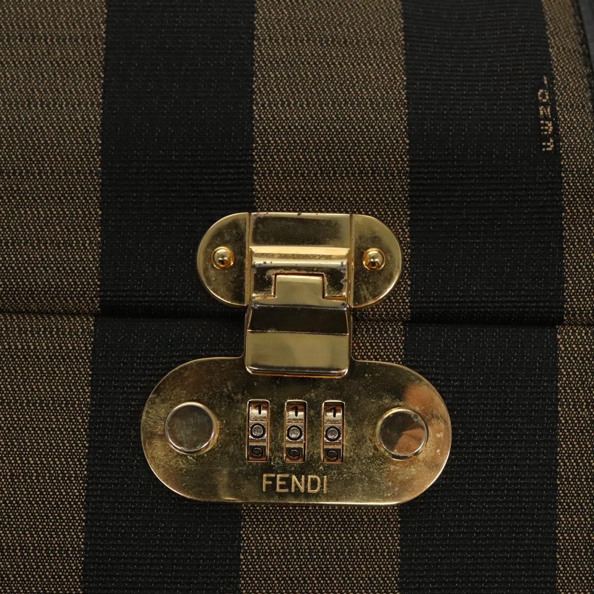 FENDI Pecan Canvas Hand Bag Brown 107549