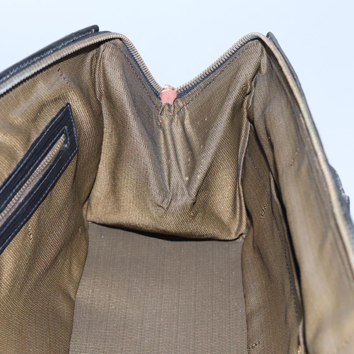FENDI Pecan Canvas Hand Bag Brown 107549