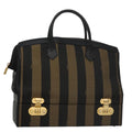 FENDI Pecan Canvas Hand Bag Brown 107549