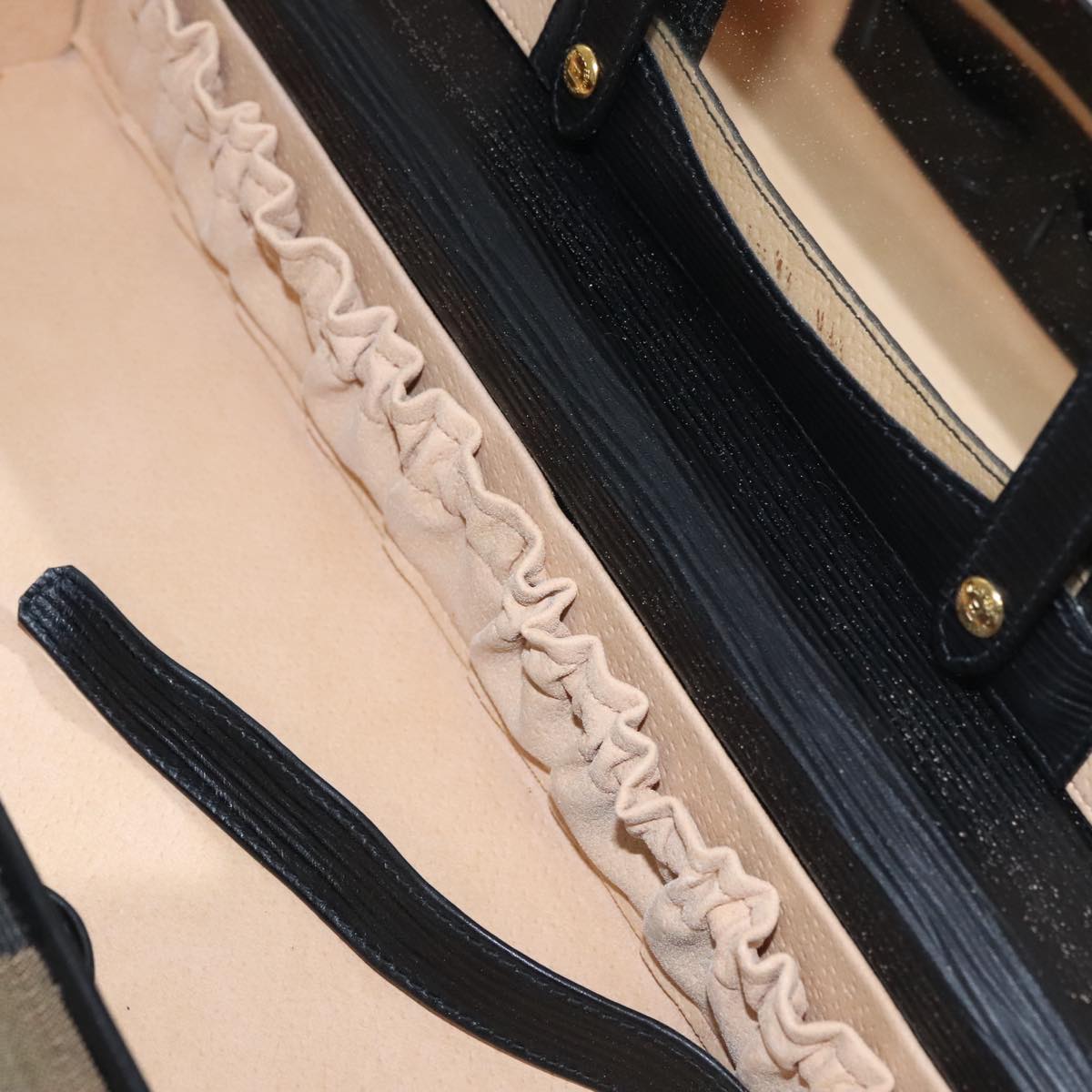 FENDI Pecan Canvas Hand Bag Brown 107549