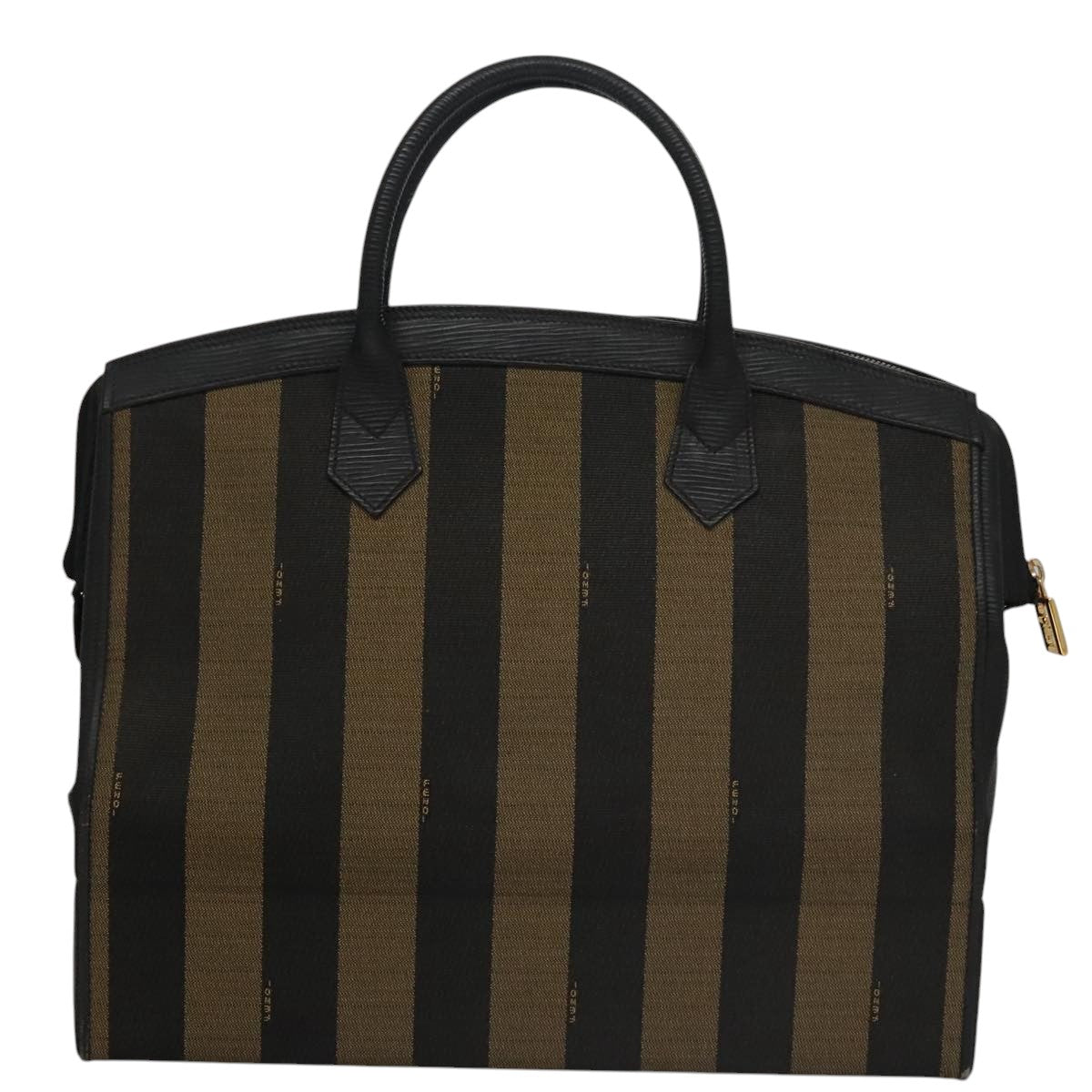 FENDI Pecan Canvas Hand Bag Brown 107549