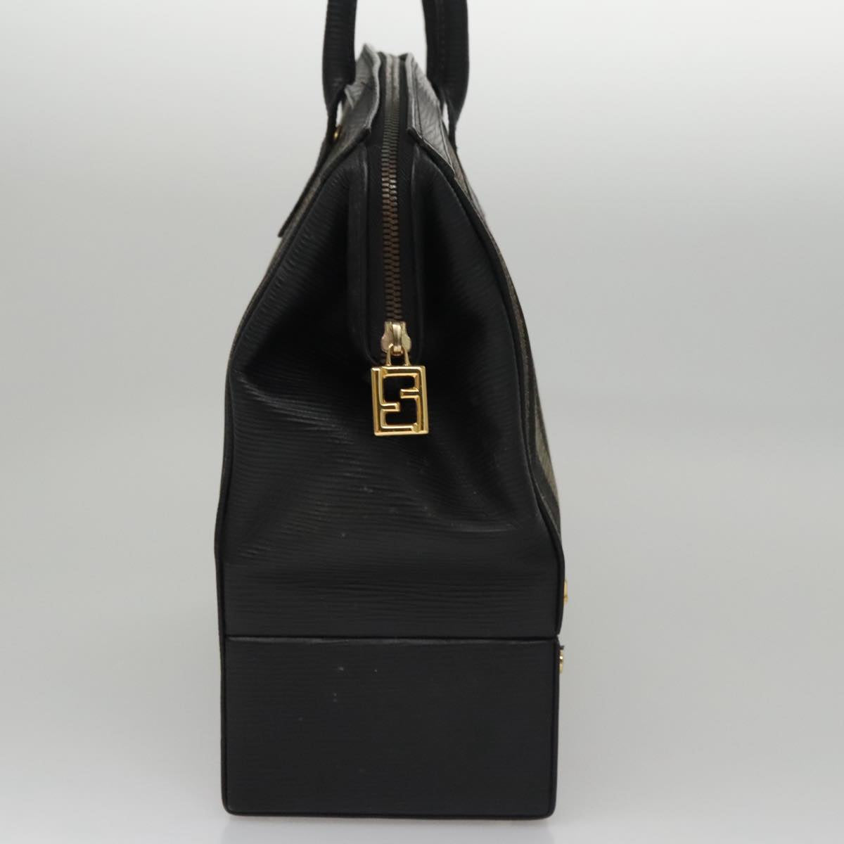 FENDI Pecan Canvas Hand Bag Brown 107549