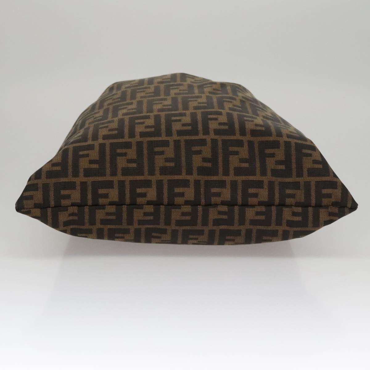 FENDI Zucca Canvas Hand Bag Brown 107608