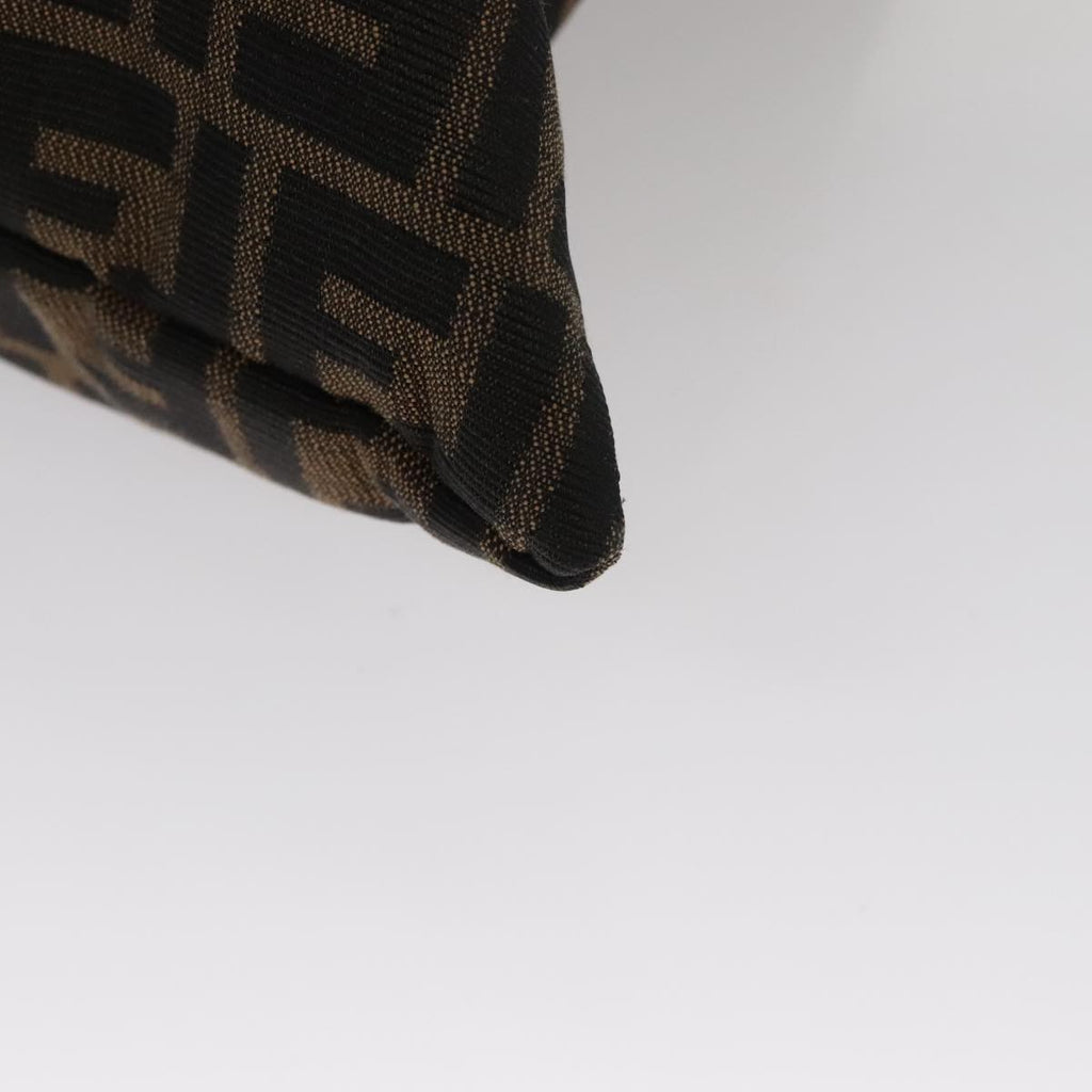 FENDI Zucca Canvas Hand Bag Brown 107608