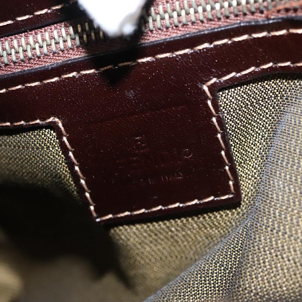 FENDI Zucca Canvas Hand Bag Brown 107608