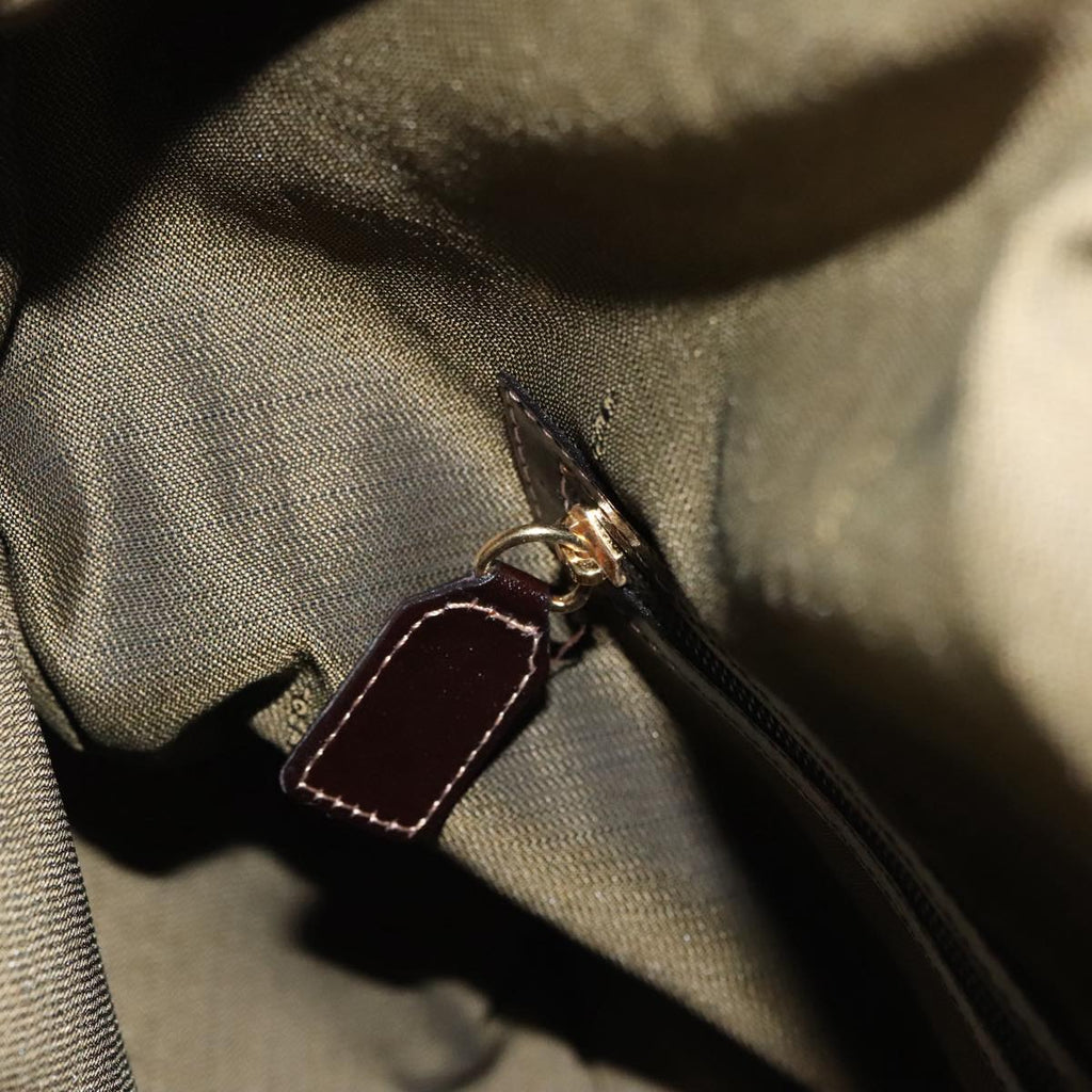 FENDI Zucca Canvas Hand Bag Brown 107608