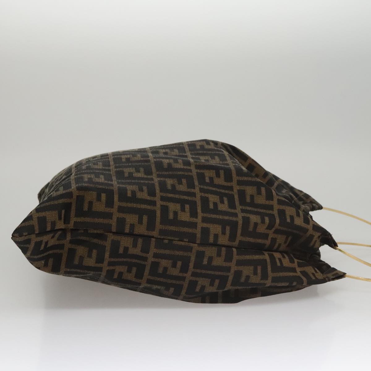 FENDI Zucca Canvas Hand Bag Brown 107608