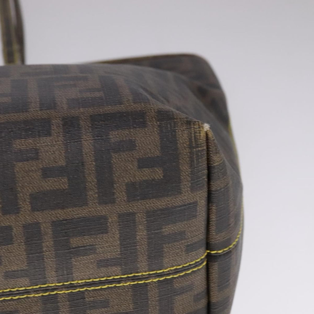 FENDI Zucca Canvas Tote Bag PVC Leather Brown 107609