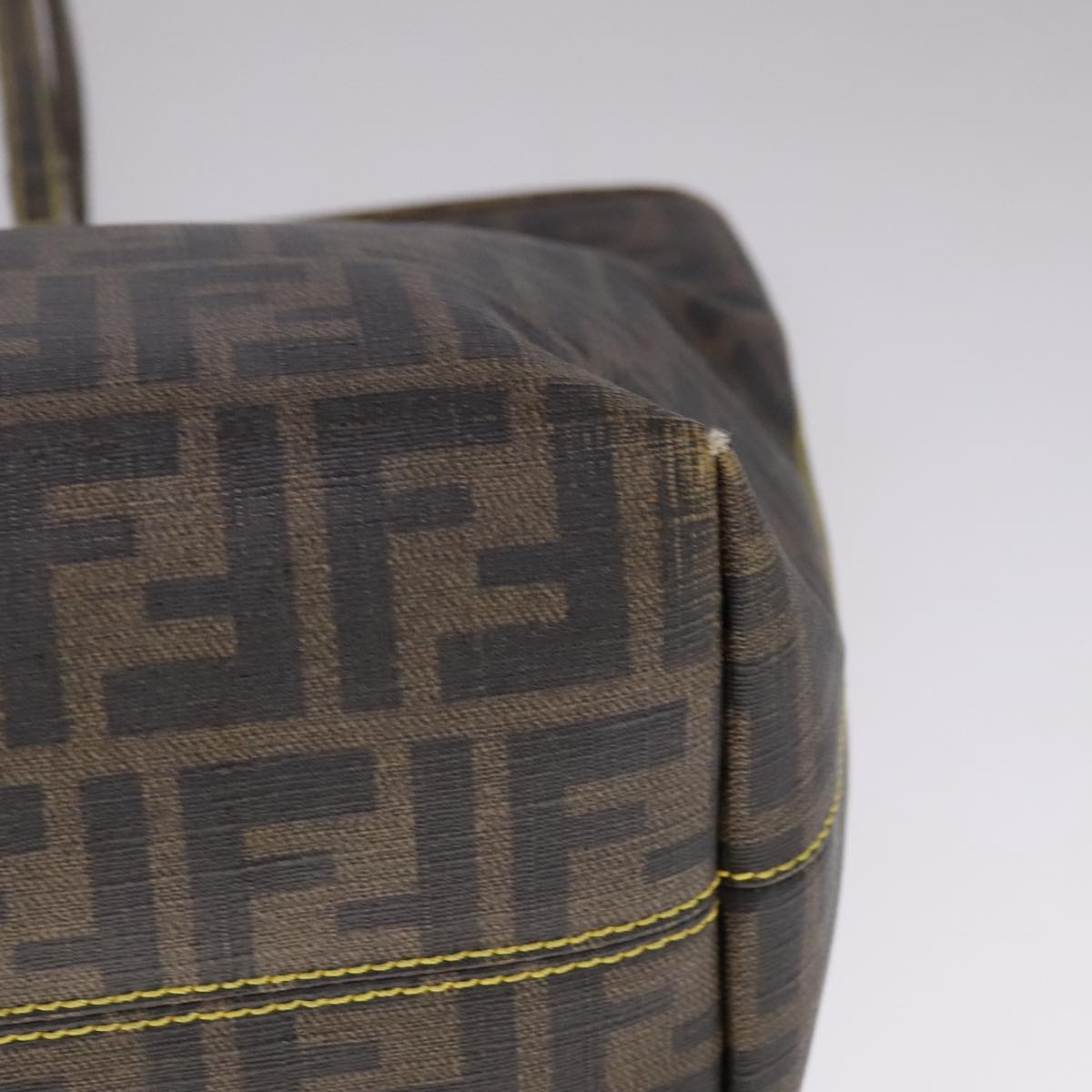 FENDI Zucca Canvas Tote Bag PVC Leather Brown 107609