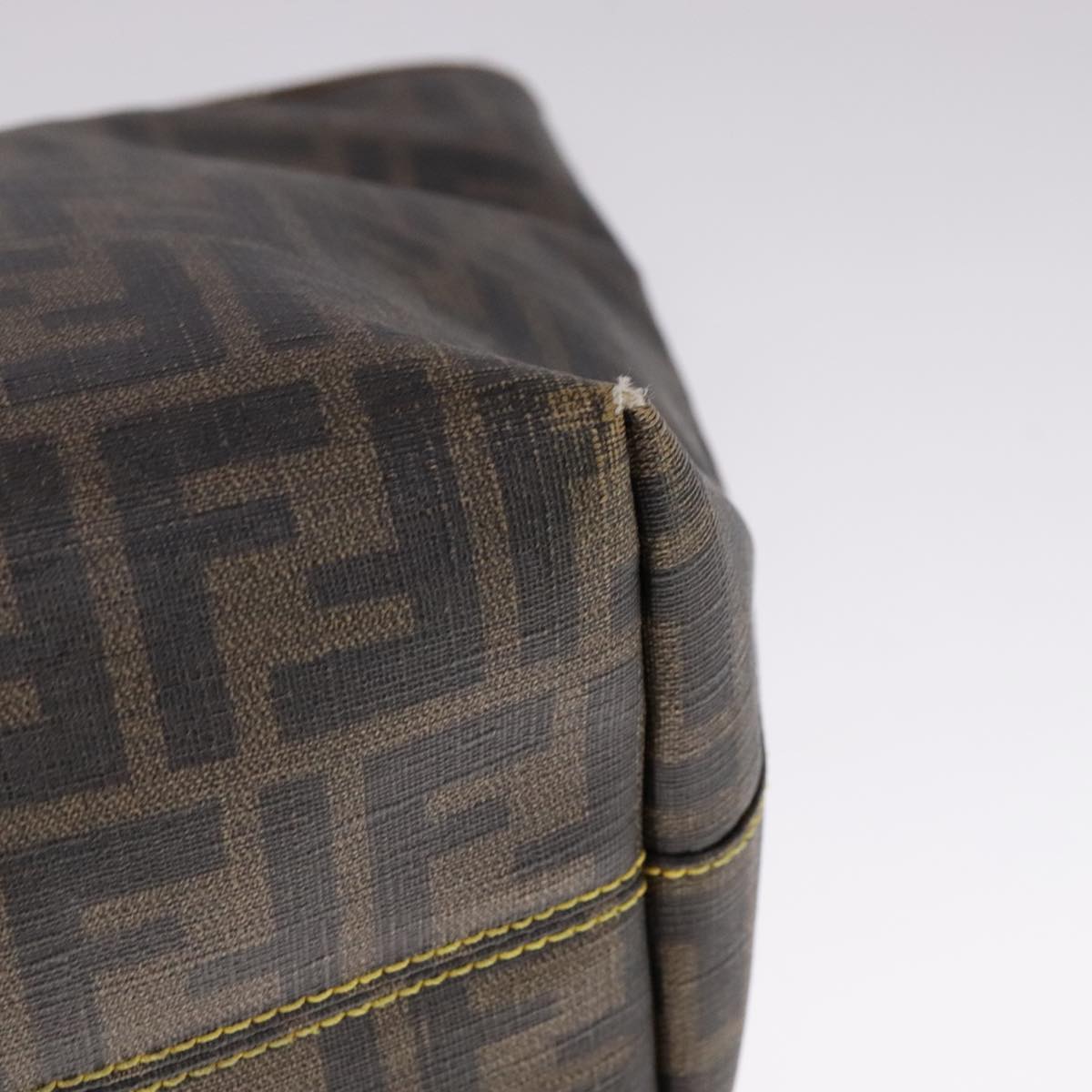 FENDI Zucca Canvas Tote Bag PVC Leather Brown 107609