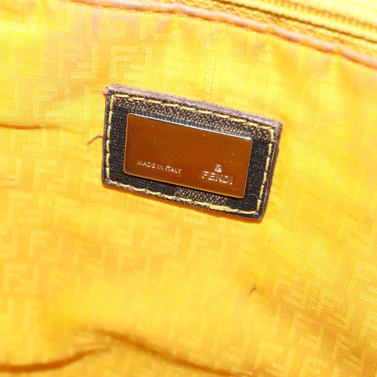 FENDI Zucca Canvas Tote Bag PVC Leather Brown 107609