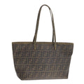 FENDI Zucca Canvas Tote Bag PVC Leather Brown 107609