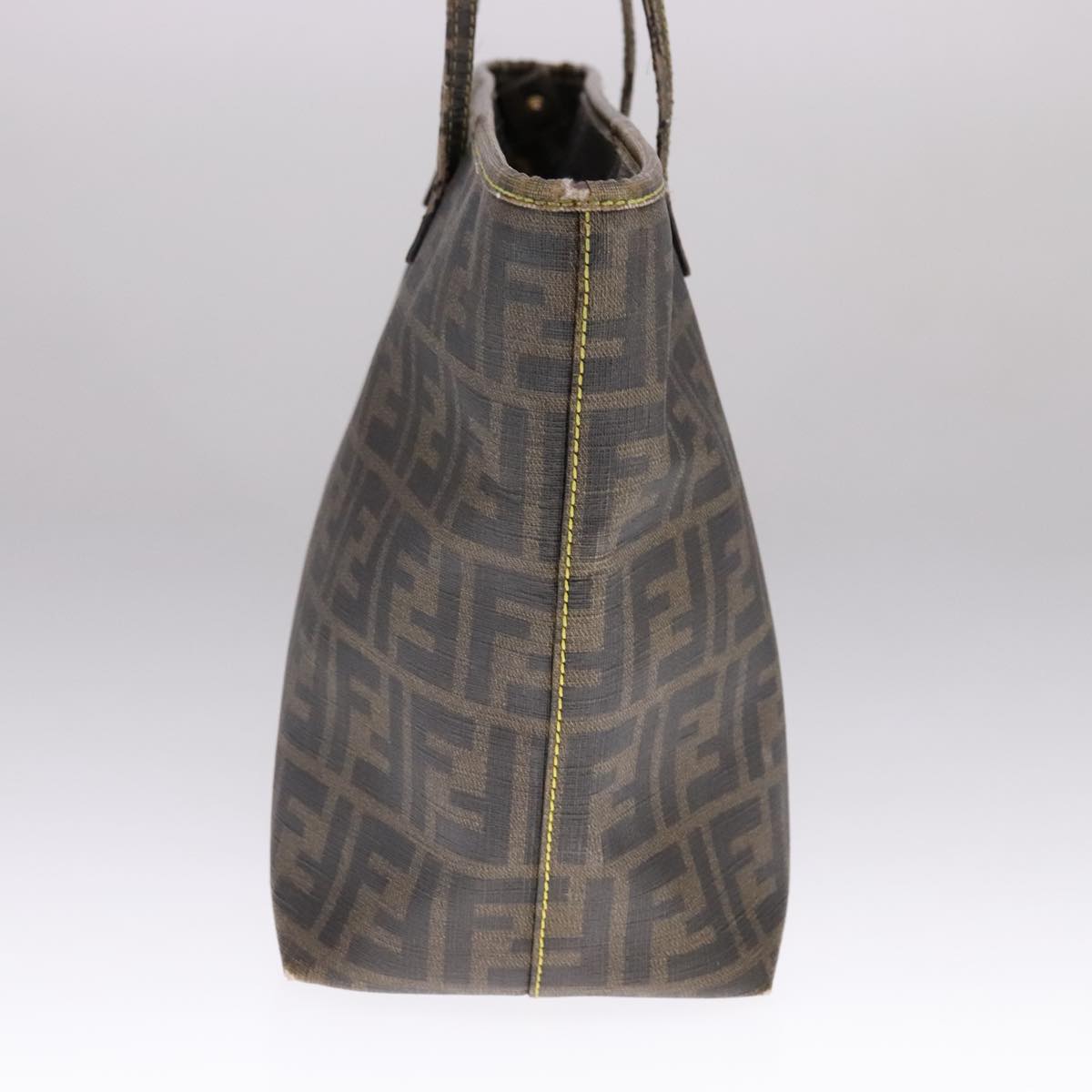 FENDI Zucca Canvas Tote Bag PVC Leather Brown 107609