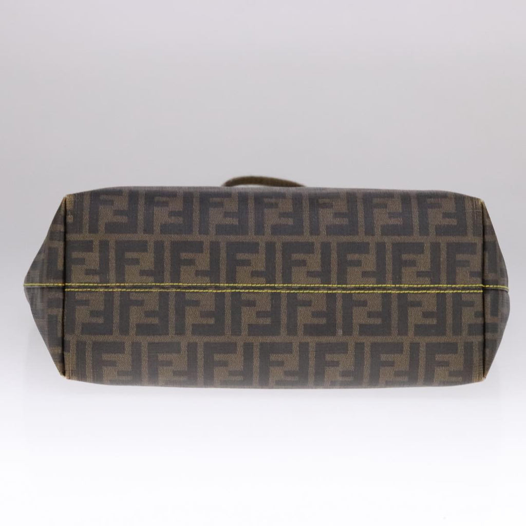 FENDI Zucca Canvas Tote Bag PVC Leather Brown 107609