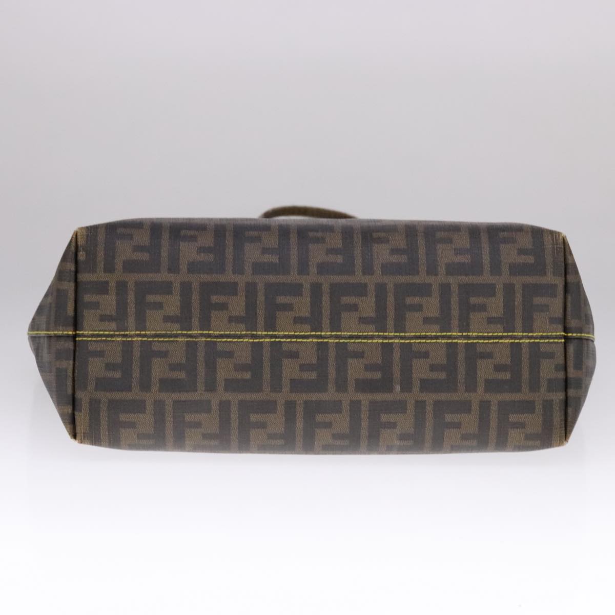 FENDI Zucca Canvas Tote Bag PVC Leather Brown 107609
