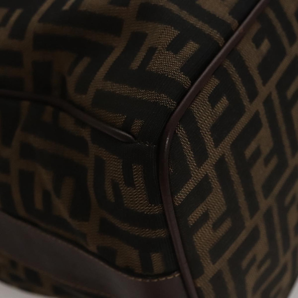 FENDI Zucca Canvas Hand Bag Brown 107610
