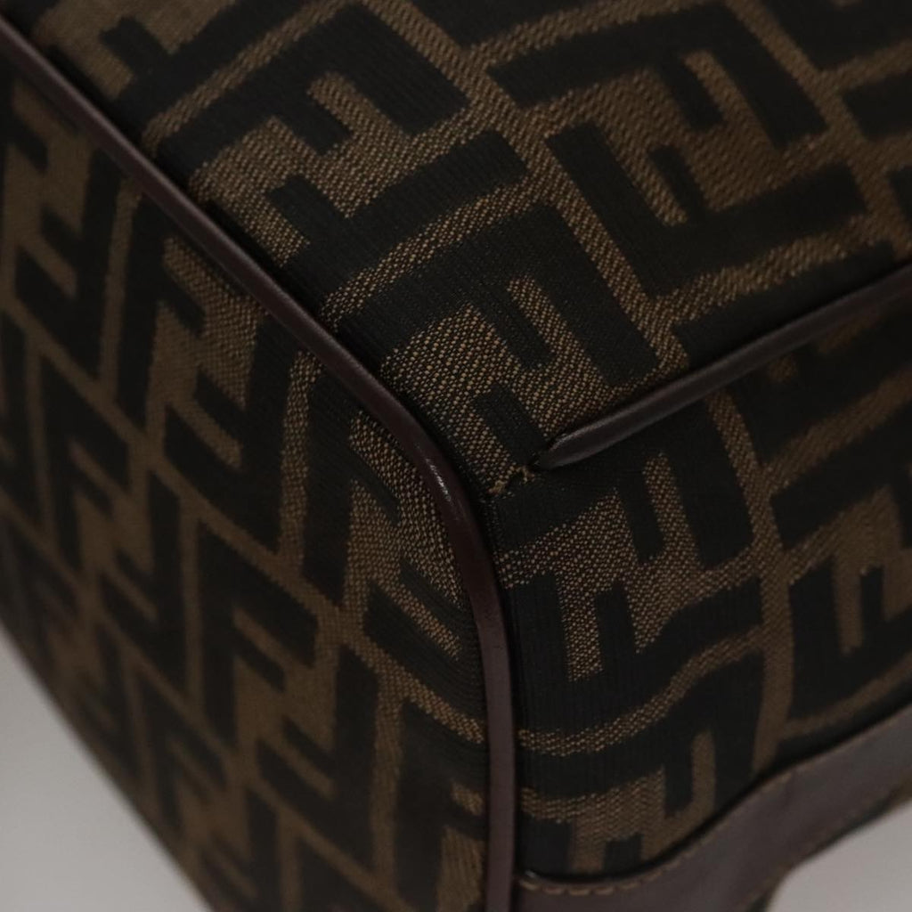 FENDI Zucca Canvas Hand Bag Brown 107610