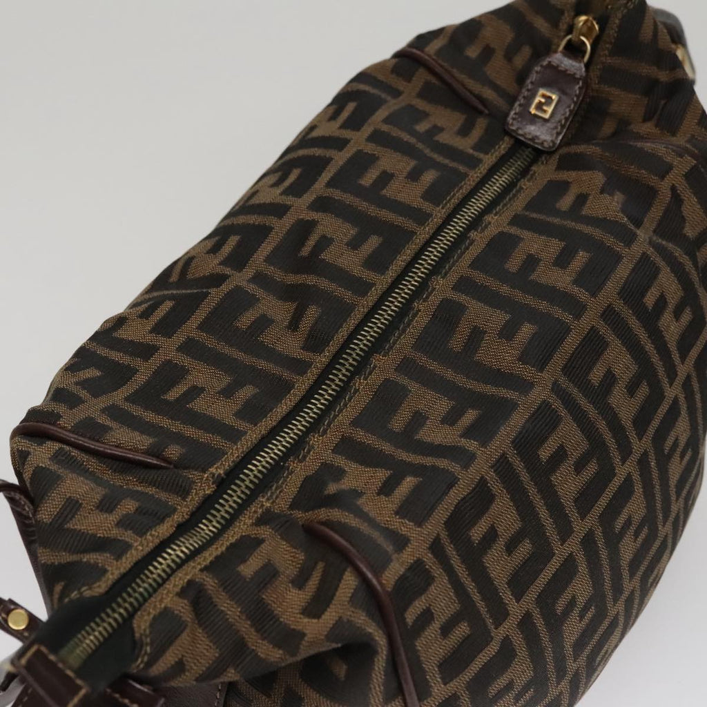FENDI Zucca Canvas Hand Bag Brown 107610