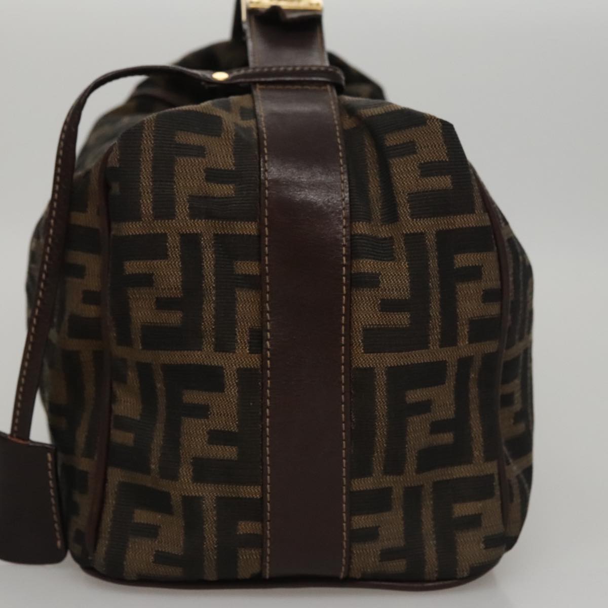 FENDI Zucca Canvas Hand Bag Brown 107610