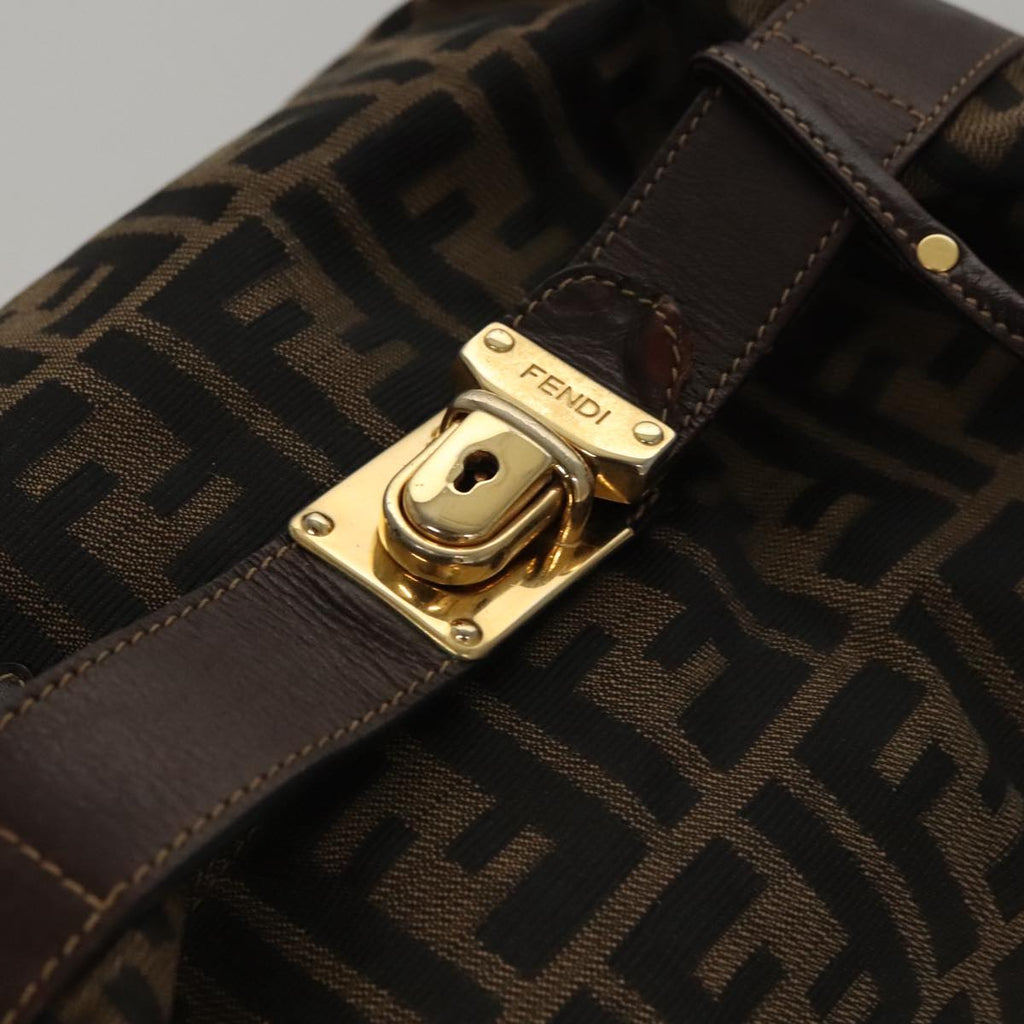 FENDI Zucca Canvas Hand Bag Brown 107610