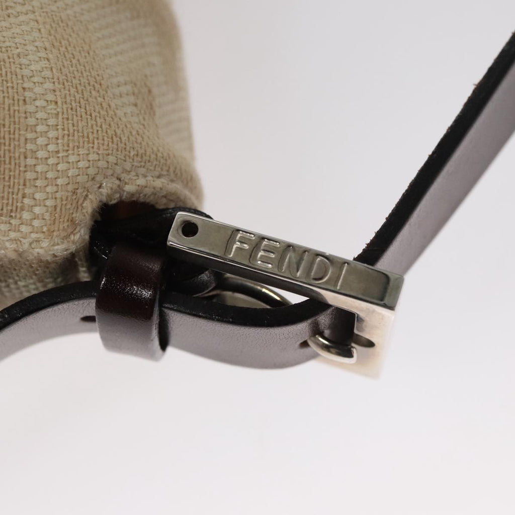 FENDI Zucca Canvas Mamma Baguette Shoulder Bag Beige 107611