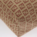FENDI Zucchino Canvas Tote Bag Pink Beige 107612