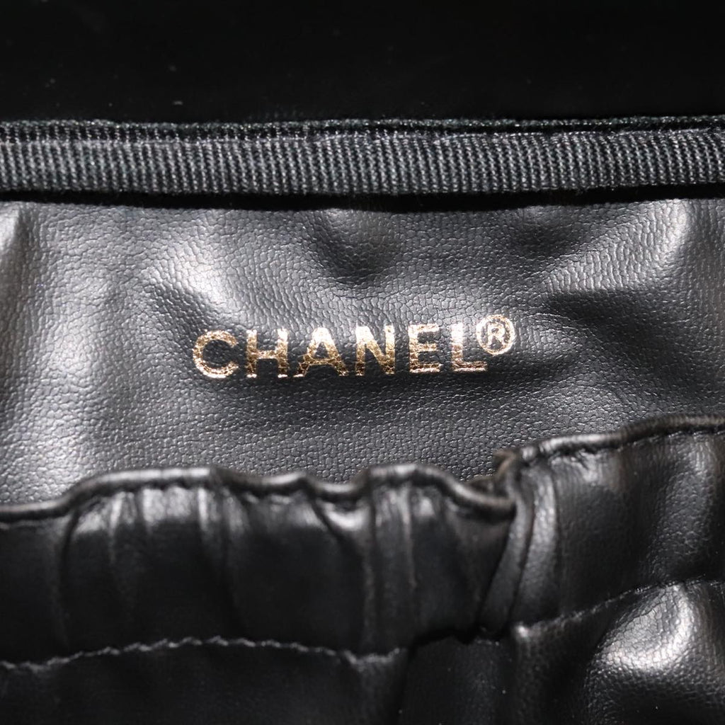 CHANEL Vanity Cosmetic Pouch Caviar Skin Wine Red CC 107627A