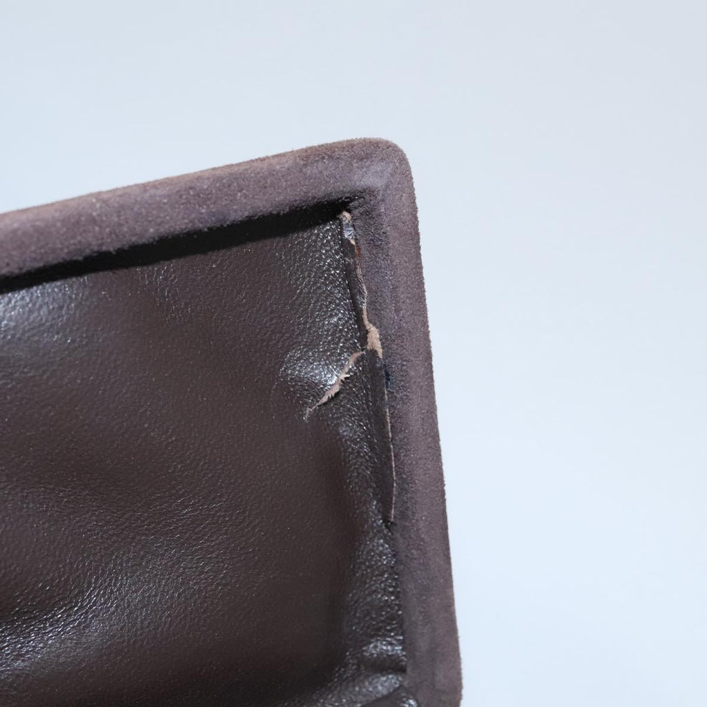 CHANEL Matelasse Hand Bag Suede Brown CC 107629